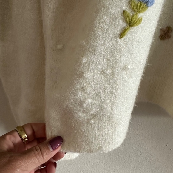 Mango – Flowers Knit Sweater - Picture 6 of 9